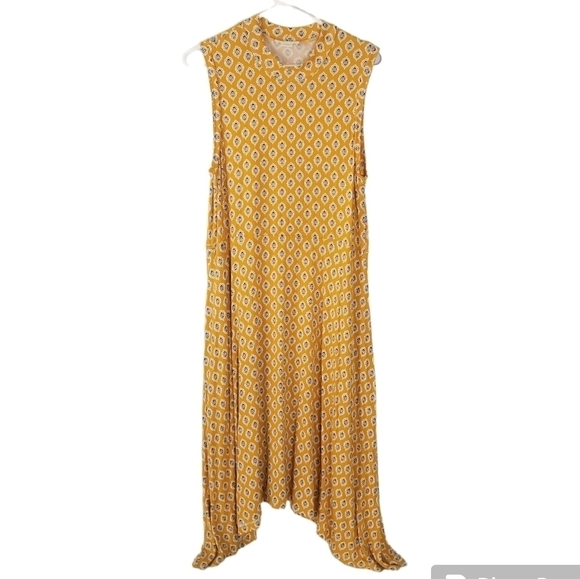 Anthropologie Maeve Palais Swing Dress Mock Neck Sleeveless w/ Pockets Size L - Picture 2 of 16